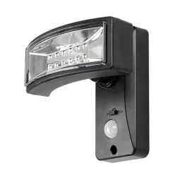   RÁBALUX 77019 VALPOCO Fali Lámpa Mozgásérzékelővel Fekete IP44