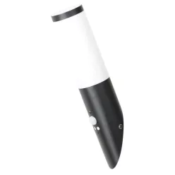   RÁBALUX 8146 BLACK TORCH Fali Lámpa Mozgásérzékelővel Matt Fekete E27 IP44