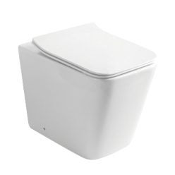   Eros ES QUADRO padlón álló WC - ülőkével komplett - perem nélküli öblítés - alsó / hátsó kifolyású