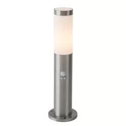   RÁBALUX 8267 INOX TORCH Mozgásérzékelős Állólámpa Szatin Króm E27 IP44