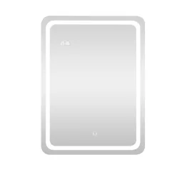   Viva AURA fürdőszoba tükör - érintőkapcsolós - páramenetesítős - órával - LED - ÁLLÓ - 60 x 80 cm