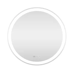   Viva AURA fürdőszoba tükör - érintőkapcsolós - páramenetesítős - órával - LED - KEREK - átmérő 60cm