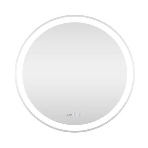Viva AURA fürdőszoba tükör - érintőkapcsolós - páramenetesítős - órával - LED - KEREK - átmérő 60cm