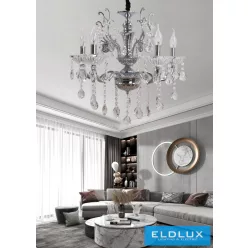 UNIVERSO Csillár 5 karos 5xE14 Max.40W D65x58cm króm