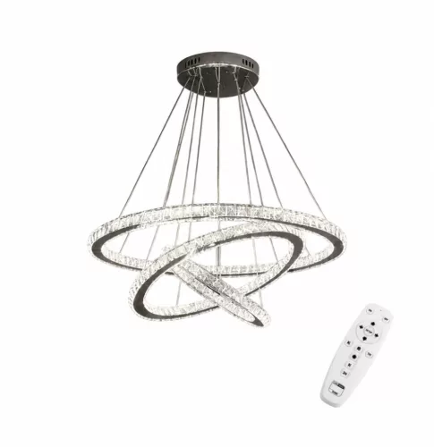 UNIVERSO Kristály üveg csillár 54w 4320lm CCT Távirányító IP20 Króm D700x1200mm