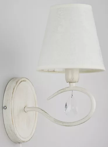 ALFA 18520 BALI WHITE Kristály Fali Lámpa Átlátszó, Shabby chic E14 IP20