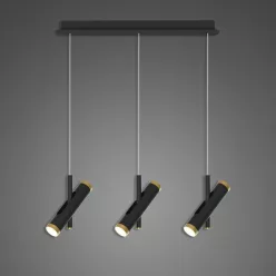 függesztett lámpa fekete színű vázzal és fém testtel beltéri használatra altavola_design-la062-cl3-black - moretti.hu