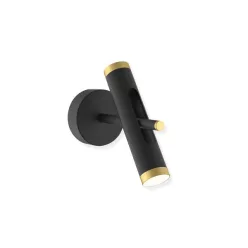 fali lámpa fekete színű vázzal és fém testtel beltéri használatra altavola_design-la062-w-black - moretti.hu