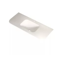  AREZZO design SIERRA 120 cm-es beépíthető solid surface mosdó, fehér