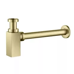   AREZZO design Square szálcsiszolt arany mosdószifon AR-244G