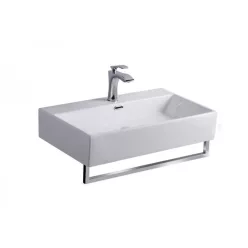   AREZZO design Norfolk Mosdótál törölközőtartóval, fehér AR-381