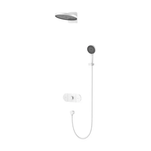 AREZZO design UNI Falsík alatti termosztátos zuhanyszett falon belüli egységgel, matt fehér