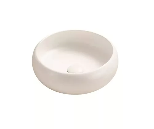 AREZZO design SORAYA 36 cm-es kerek kerámia mosdó, fehér