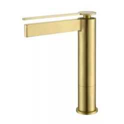   AREZZO design ELEGANT magasított mosdócsaptelep, szálcsiszolt arany