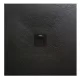 AREZZO design SOLIDSoft zuhanytálca 90x90 cm, FEKETE, színazonos lefolyóval (2 doboz)