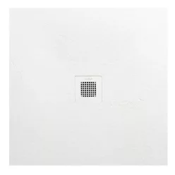   AREZZO design SOLIDSoft zuhanytálca 90x90 cm, FEHÉR, színazonos lefolyóval (2 doboz)