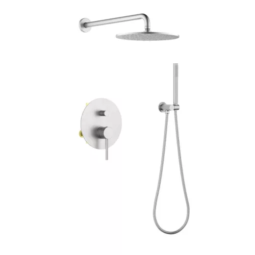AREZZO design ASTRO falsík alatti zuhanycsaptelep szett, szálcsiszolt nikkel