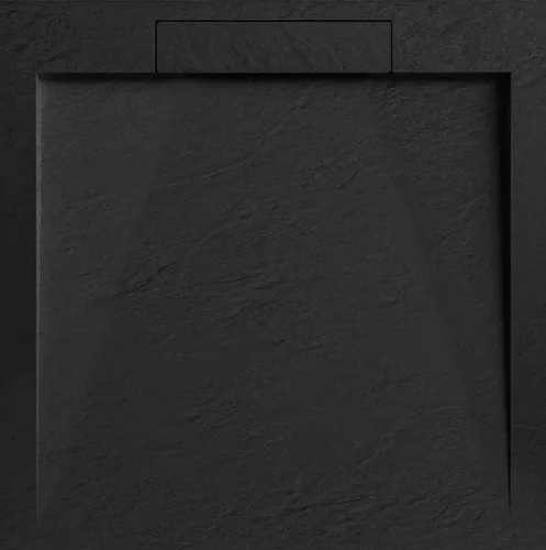 AREZZO design STONE pala hatású öntött márvány zuhanytálca, 90x90 cm-es, fekete (2 doboz)
