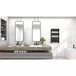   AREZZO design FLAT BLACK 800x500 törölközőszárítós radiátor AR-FB8050