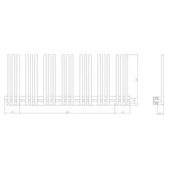   AREZZO design LINEAR GUN METAL 1200x500 törölközőszárító radiátor AR-LR12050GM