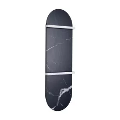   AREZZO design STONELINE ROUND 900x300 kőhatású törölközőszárító radiátor, fekete