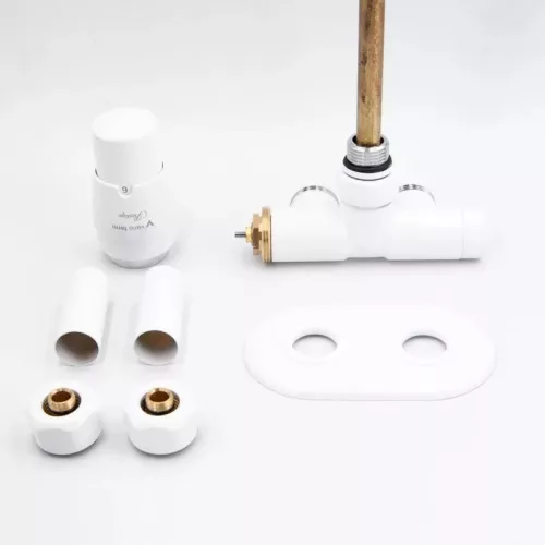 AREZZO design SPEARPEX/UNICO radiátor szelep fehér, bal AR-SPEARPEX-W-L
