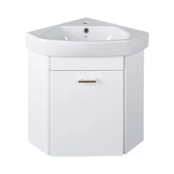   VivaStyle ARDA fali sarokszekrény CeraStyle ARDA porcelán sarokmosdóval 46 x 46 cm - BALOS