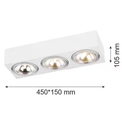   Argon RODOS 1088 Süllyesztett mennyezeti lámpa 3x6W/G9 IP20