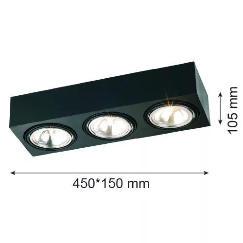 Argon RODOS 1119 Süllyesztett mennyezeti lámpa 3x6W/G9 IP20