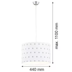   ARGON 4133 MAGIC Ernyős Függesztett Lámpa Fehér, Króm, Szürke E27 IP20