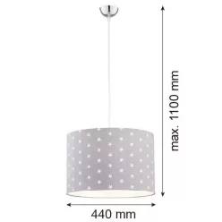   ARGON 4134 MAGIC Ernyős Függesztett Lámpa Fehér, Króm, Szürke E27 IP20