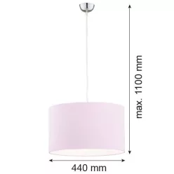   ARGON 4136 MAGIC Ernyős Függesztett Lámpa Króm, Rózsaszín E27 IP20