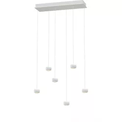   AVIANO LIGHTING 7039-608 QUIBERON Többágú Függesztett Lámpa Matt Fehér LED IP20