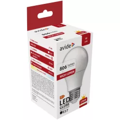 Avide LED Globe A60 8W 806LM E27 EW 2700K