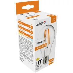   Avide LED Filament Globe 12W E27 1800LM A70 180° NW 4000K High Lumen
