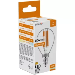   Avide LED Filament Mini Globe 6.5W E14 806LM NW 4000K High Lumen