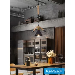   UNIVERSO Kender kötél csillár 1xE27 IP20 D290x1200mm fekete