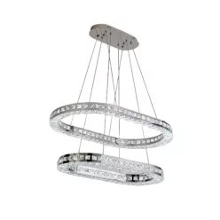   UNIVERSO Kristály üveg csillár 46w 3680lm CCT.Kap IP20 Króm 710x430x1200mm