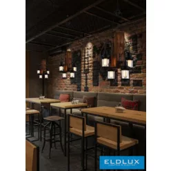 UNIVERSO Csillár 4xE27 IP20 D400x1200mm fekete