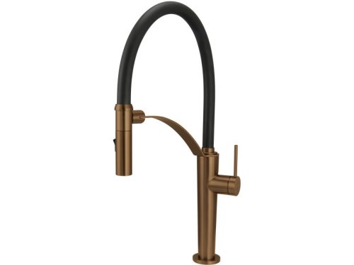 Corda mosogató csaptelep, szálcsiszolt bronz