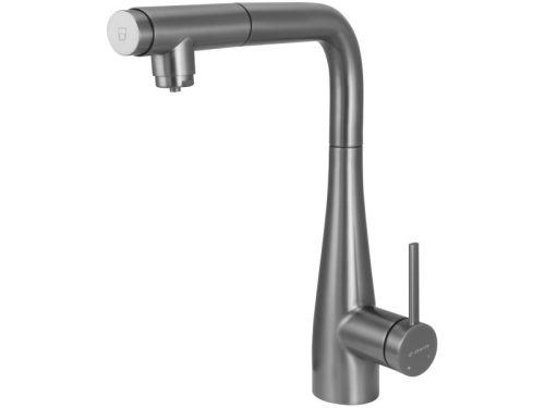 Eridan titanium mosogató csaptelep_vízszűrő csatlakozóval_kihúzható kifolyóval