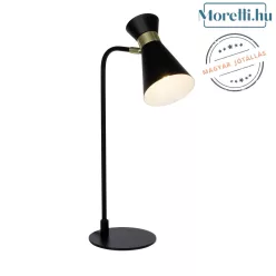 íróasztali lámpa fekete színű vázzal és fém testtel beltéri használatra brilliant-64449-86 - moretti.hu