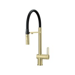   Magnetic rugalmas mosogató csaptelep_vízszűrő csatlakozóval, szálcsiszolt arany