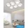 UNIVERSO Mennyezeti lámpa 120w 9600lm 6500k 860x570x130mm fehér/arany