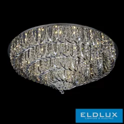   ELDLUX METEOR kristályüveg mennyezeti lámpa 42×5W NW króm
