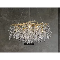 Luxus függő kristálycsillár 12 x G9 - CA011/800