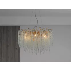 Luxus függő kristálycsillár 13 x G9 - CA021/800