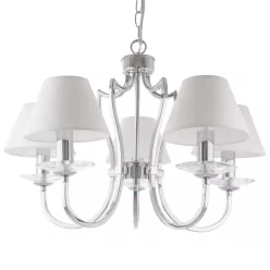 COSMOLIGHT P05762CH-WH RIGA Modern Csillár Ezüst E14 IP20