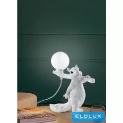   UNIVERSO Mókus asztali lámpa 1xG9 Max.60W IP20 fehér 260x240mm