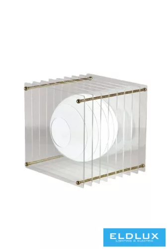 UNIVERSO Fali lámpa 1xG9 Max.10w IP20 Arany/Fehér 200x200x200mm